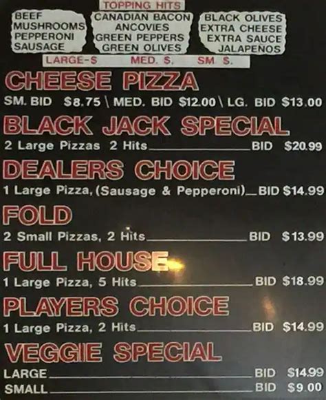 blackjack pizza|blackjack pizza menu with prices.